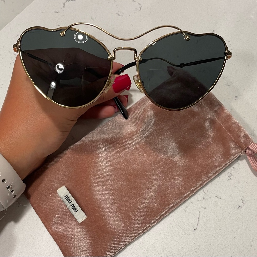 MIU MIU Sunglasses Gold & Black MU55RS 7OE1A1